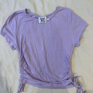 Purple Ruched Side Top